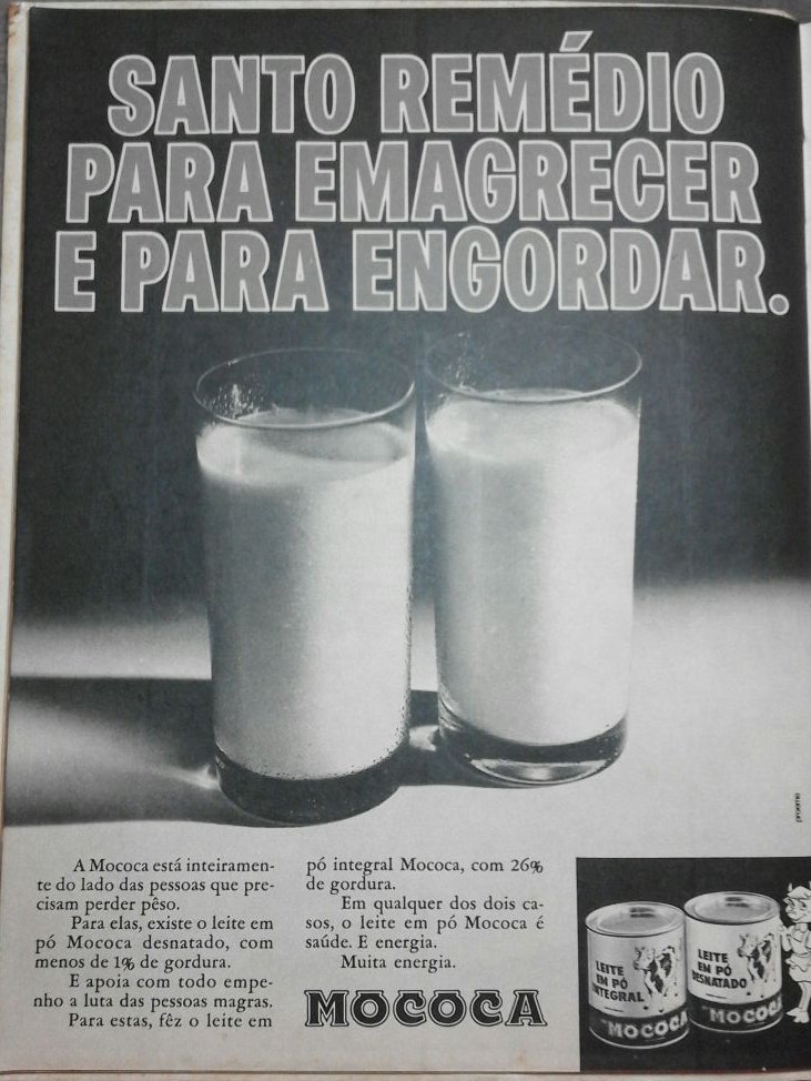 Anúncio antigo de Mococa, Anos 70
