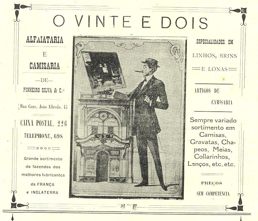 Anúncio antigo de O Vinte e Dois, 1915
