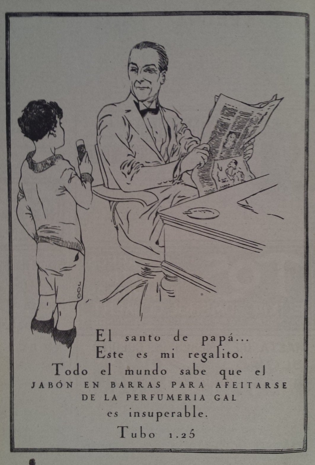 Alte Anzeige von Perfumería Gal, 1922