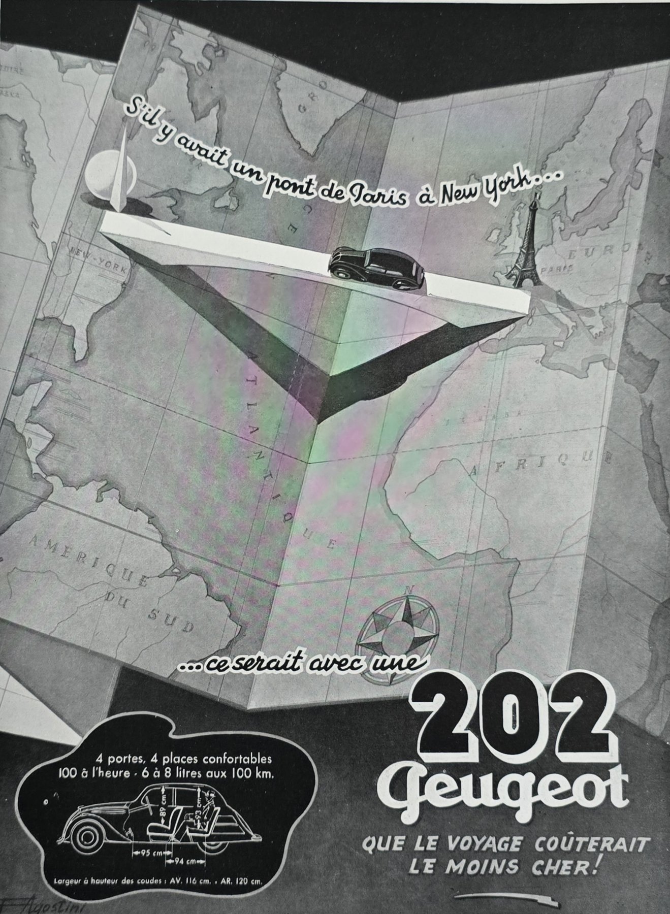 Alte Anzeige von Peugeot, 1939