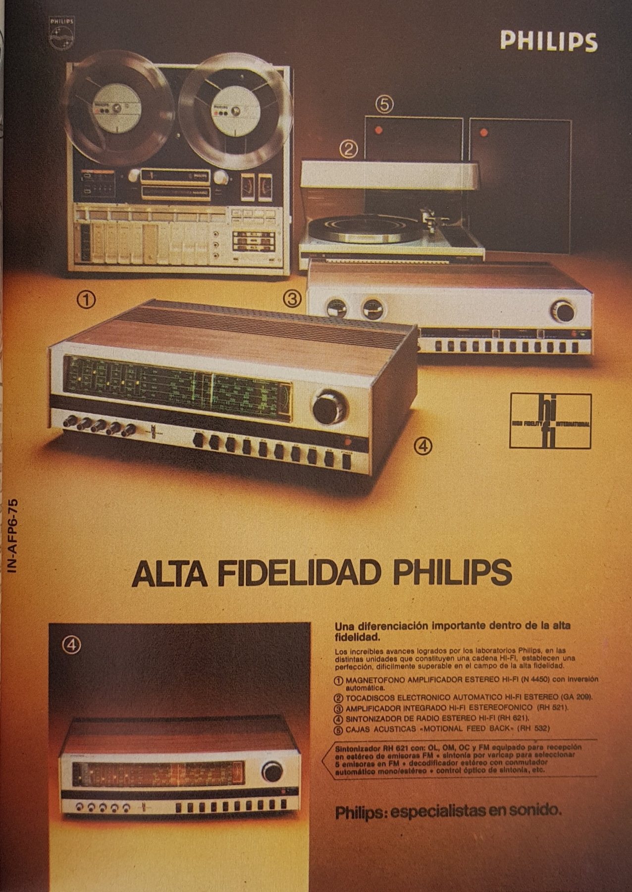 Anúncio antigo de Philips, 1975