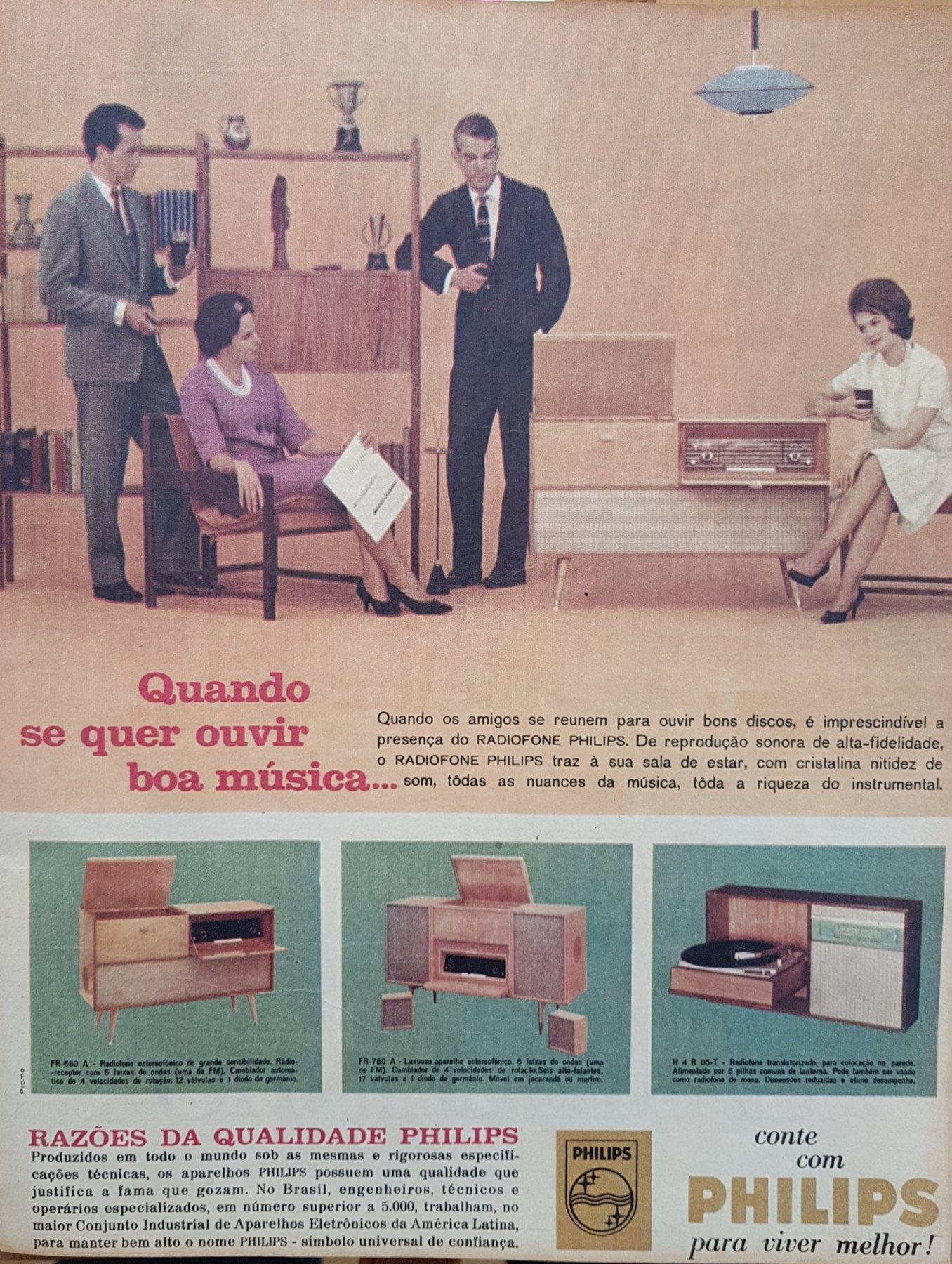 Anúncio antigo de Philips, 1962