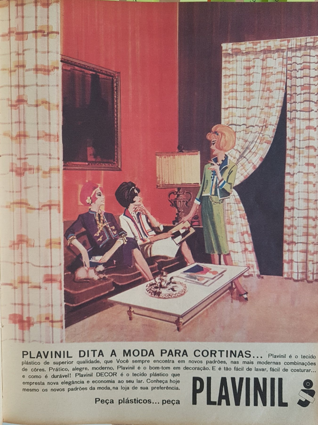 Anúncio antigo de PLAVINIL, 1962