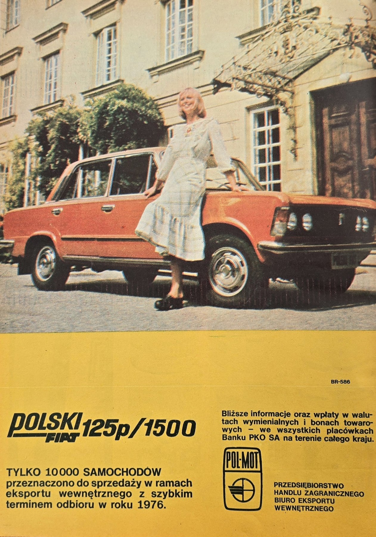 Alte Anzeige von Polski Fiat, 1976