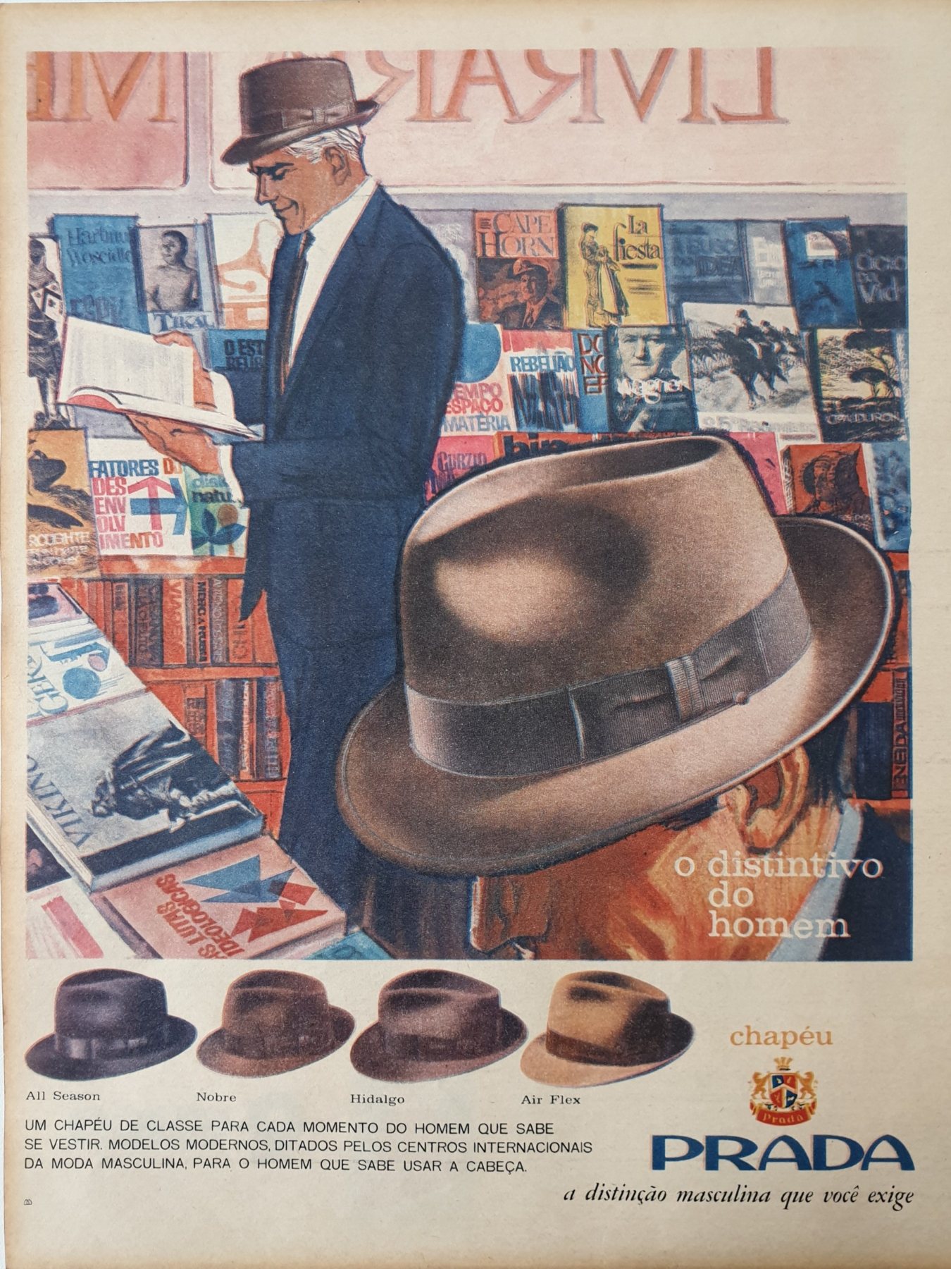 Anúncio antigo de Prada, 1961