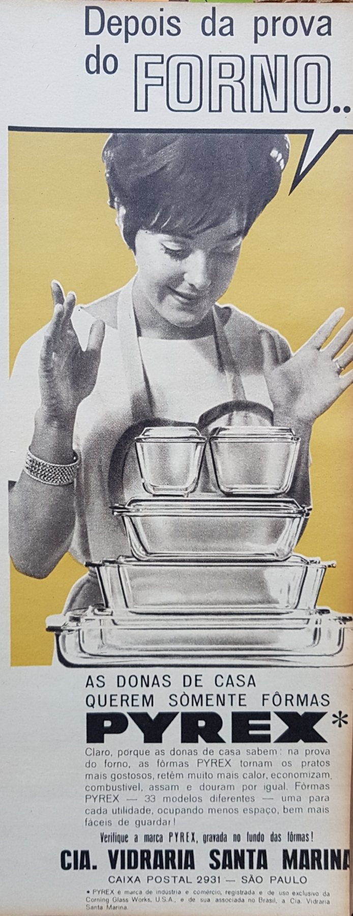 Alte Anzeige von Pyrex, 1962