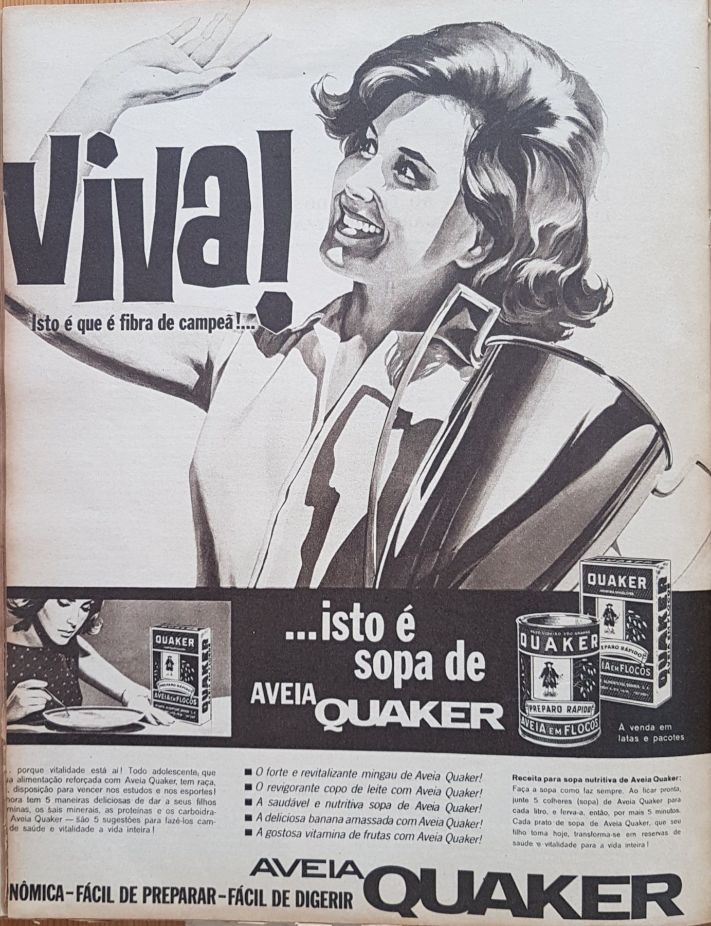 Anúncio antigo de Quaker, 1962