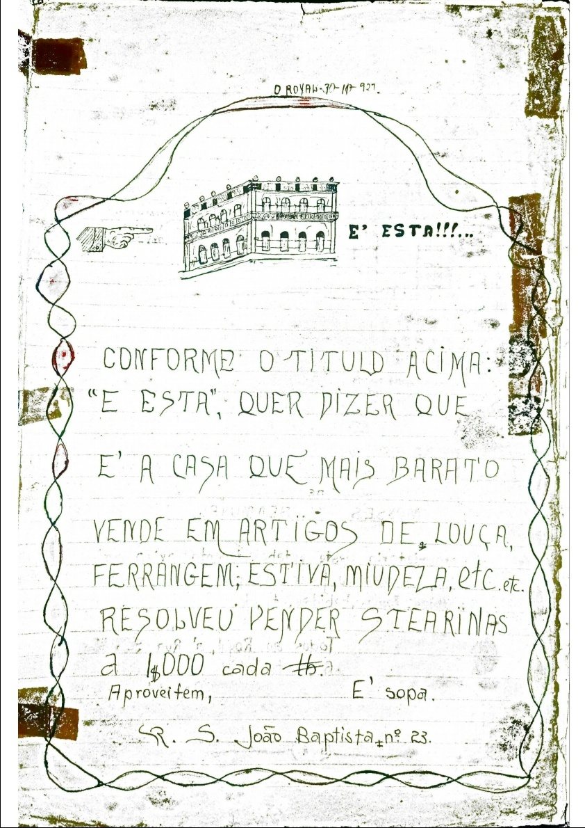 Anúncio antigo de É Esta, 1927