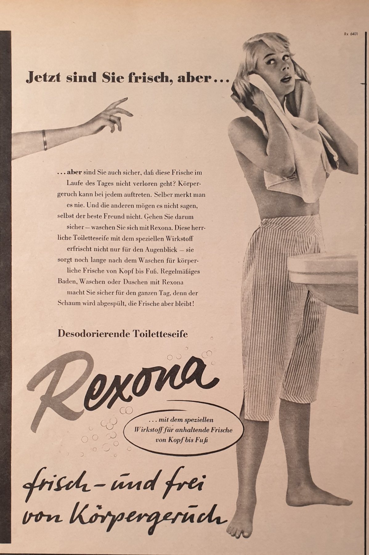 Anúncio antigo de Rexona, 1958