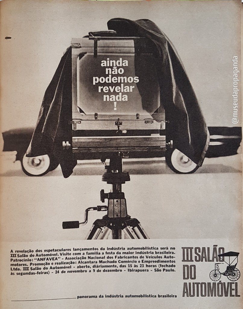 Anúncio antigo de Salão do Automóvel, 1962