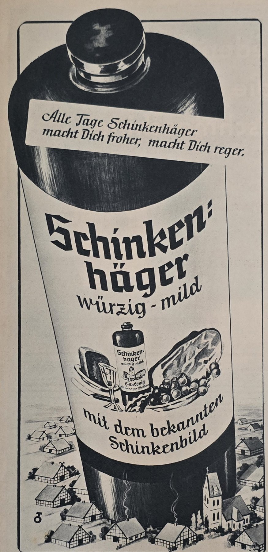 Alte Anzeige von Schinkenhäger, 1959