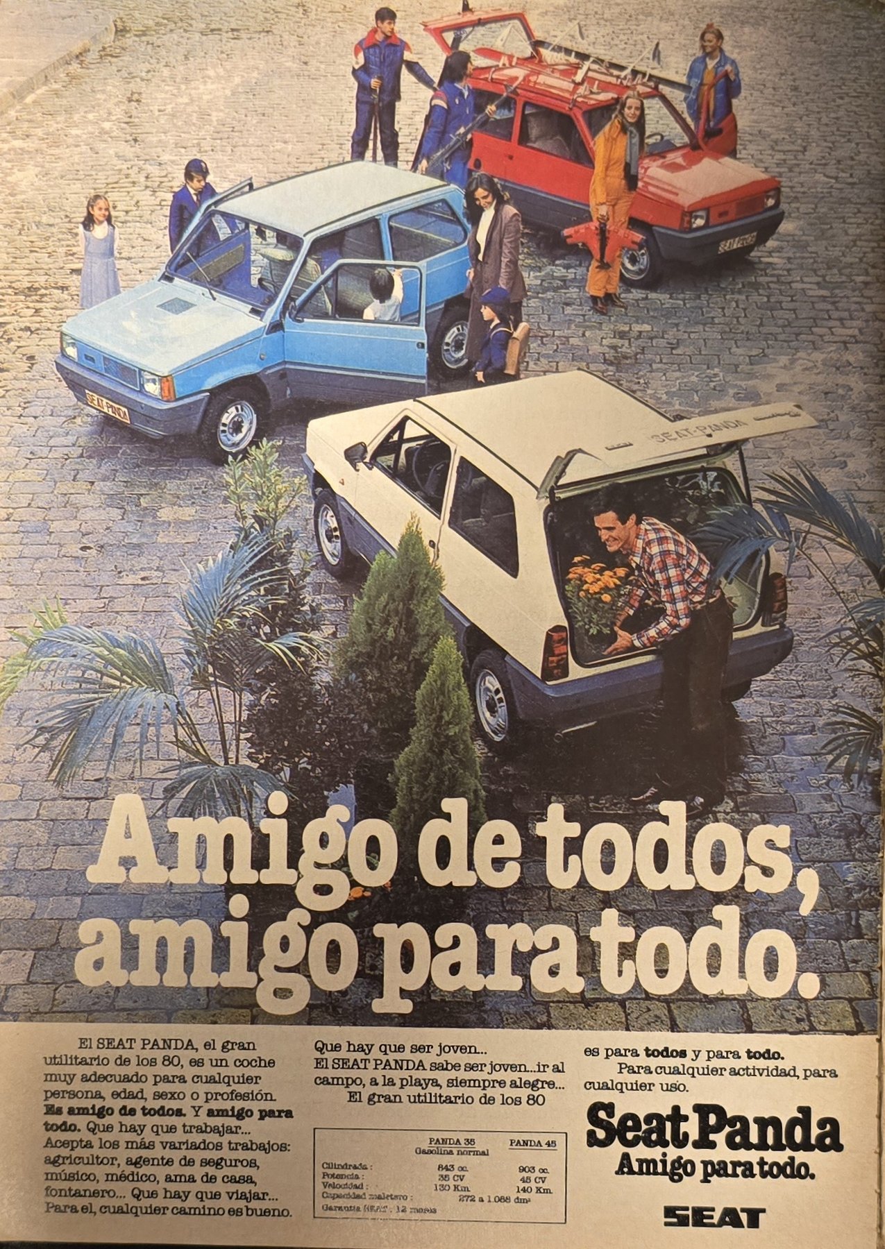 Anúncio antigo de SEAT, 1981