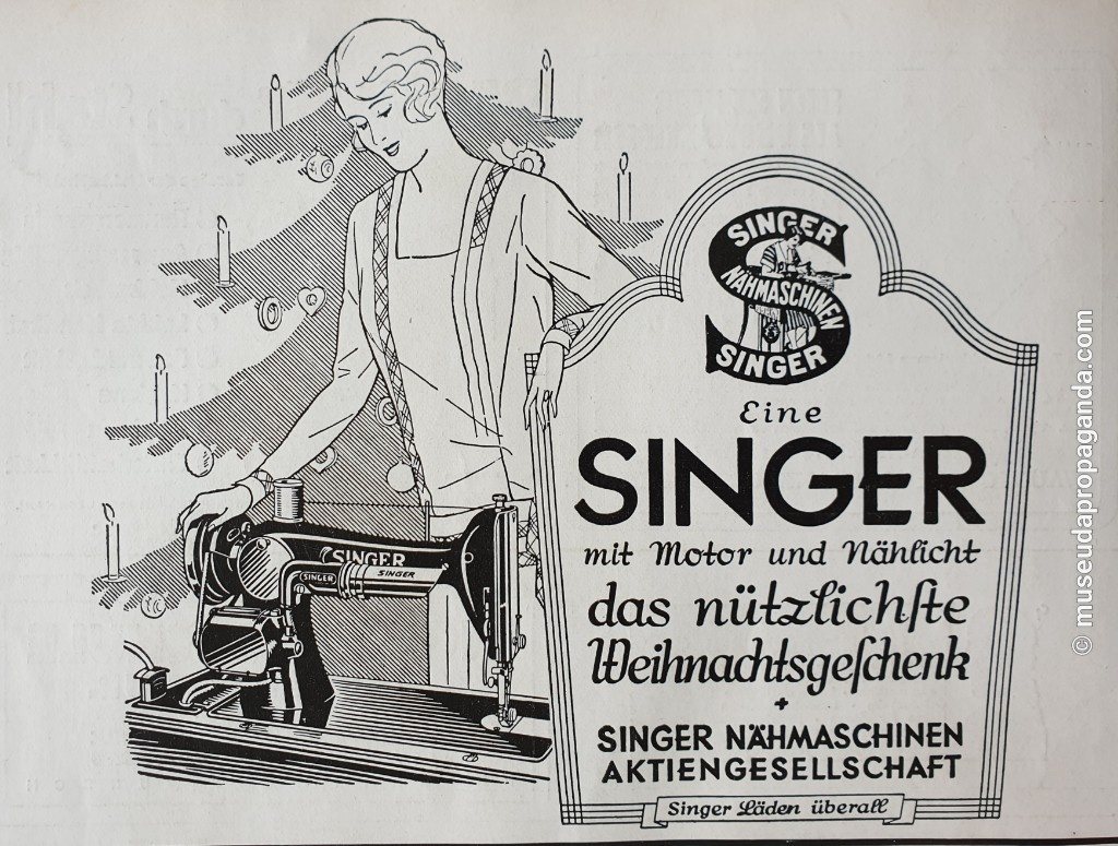 Alte Anzeige von Singer, 1930