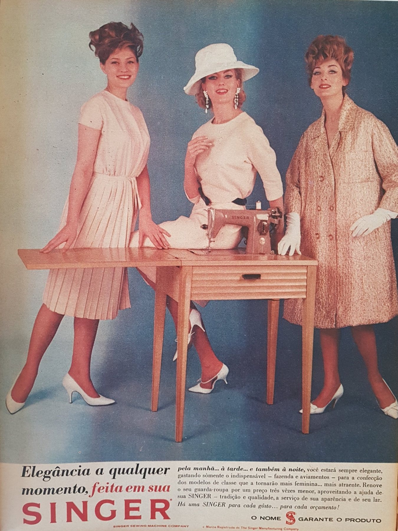Anúncio antigo de SINGER, 1962