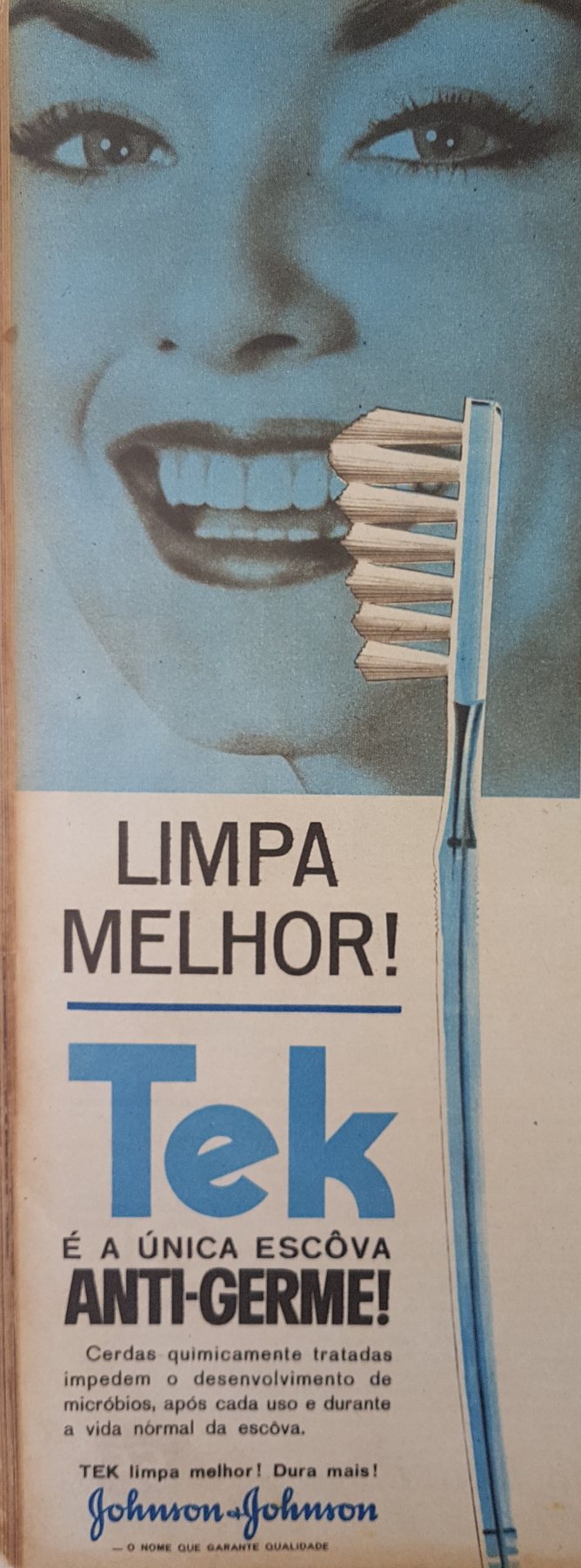 Anúncio antigo de TEK Johnson & Johnson, 1962
