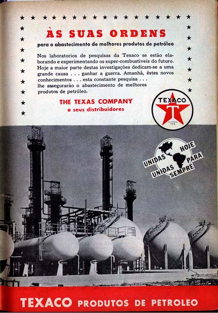 Anúncio antigo de Texaco, 1943