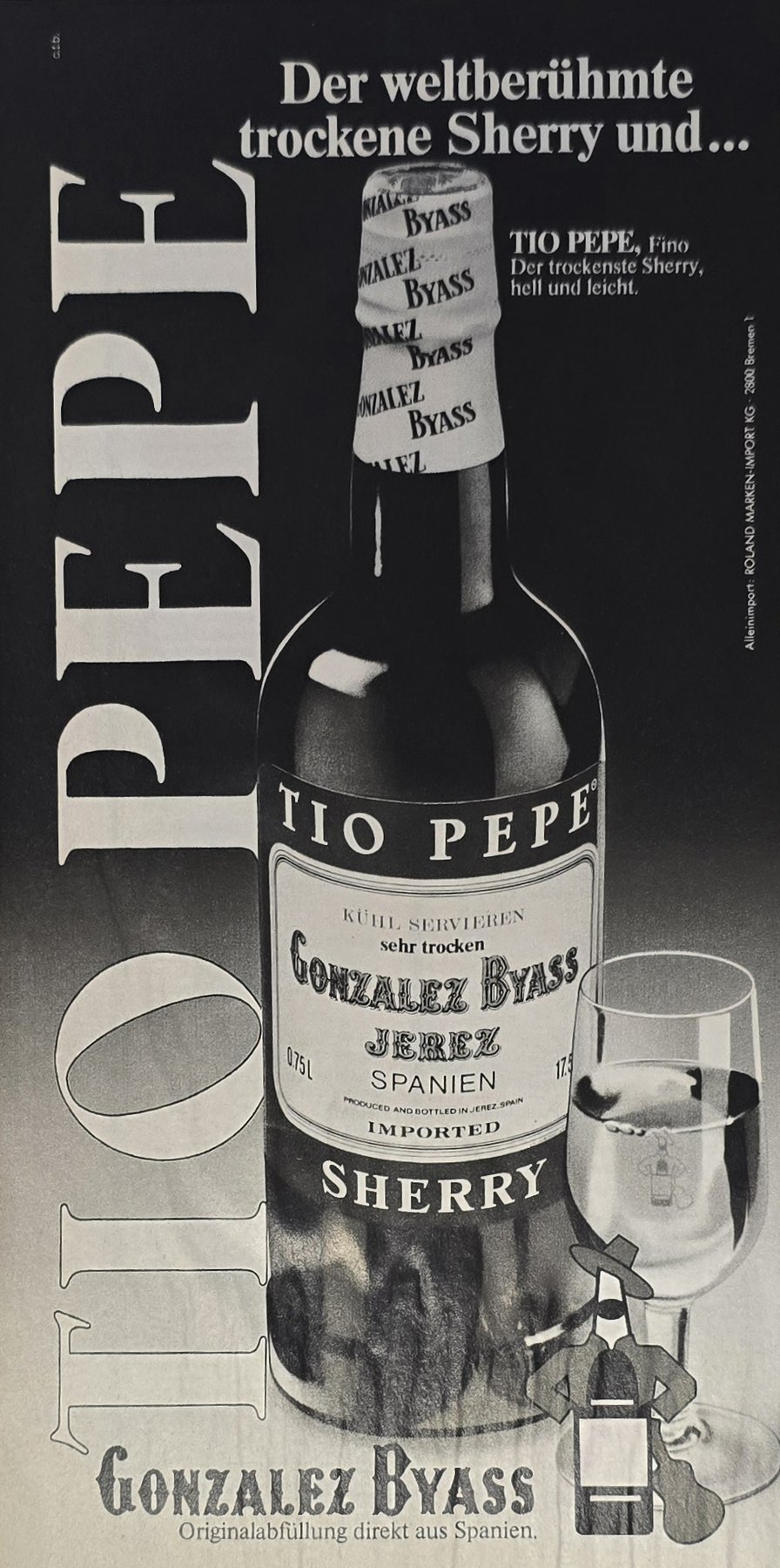 Anúncio antigo de Tio Pepe, 1979