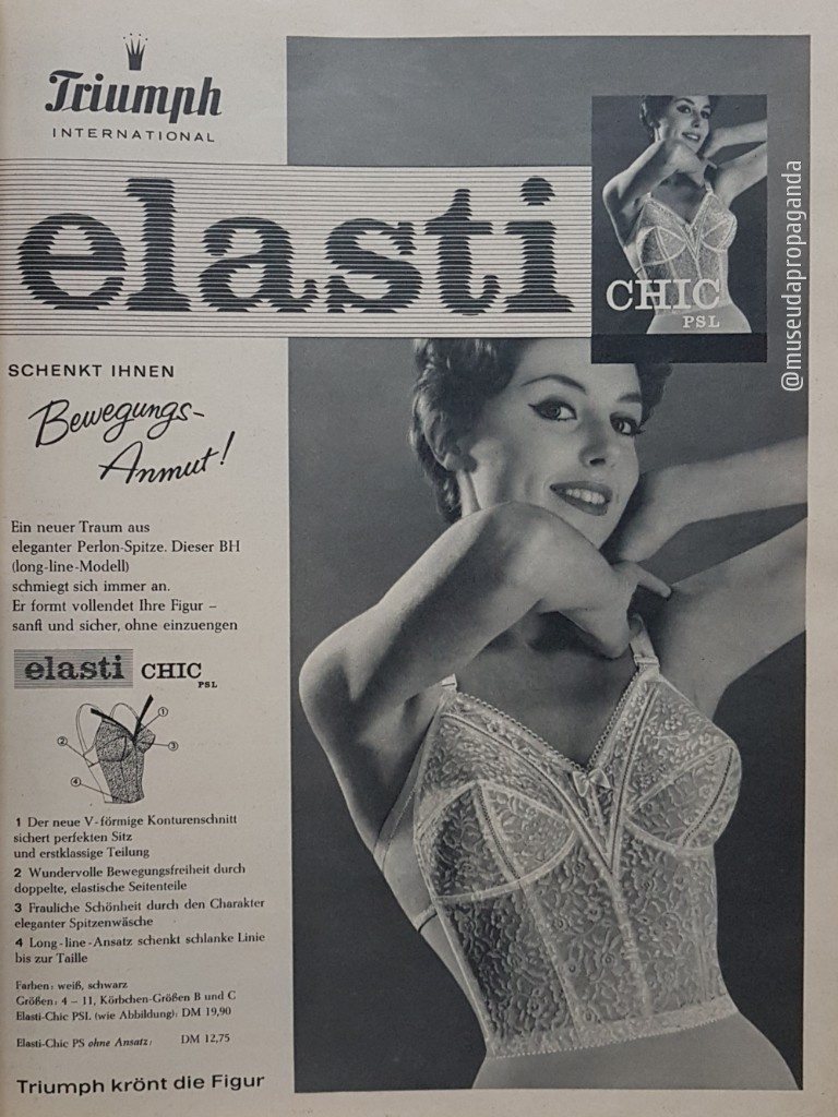 Anúncio antigo de Triumph International, 1961