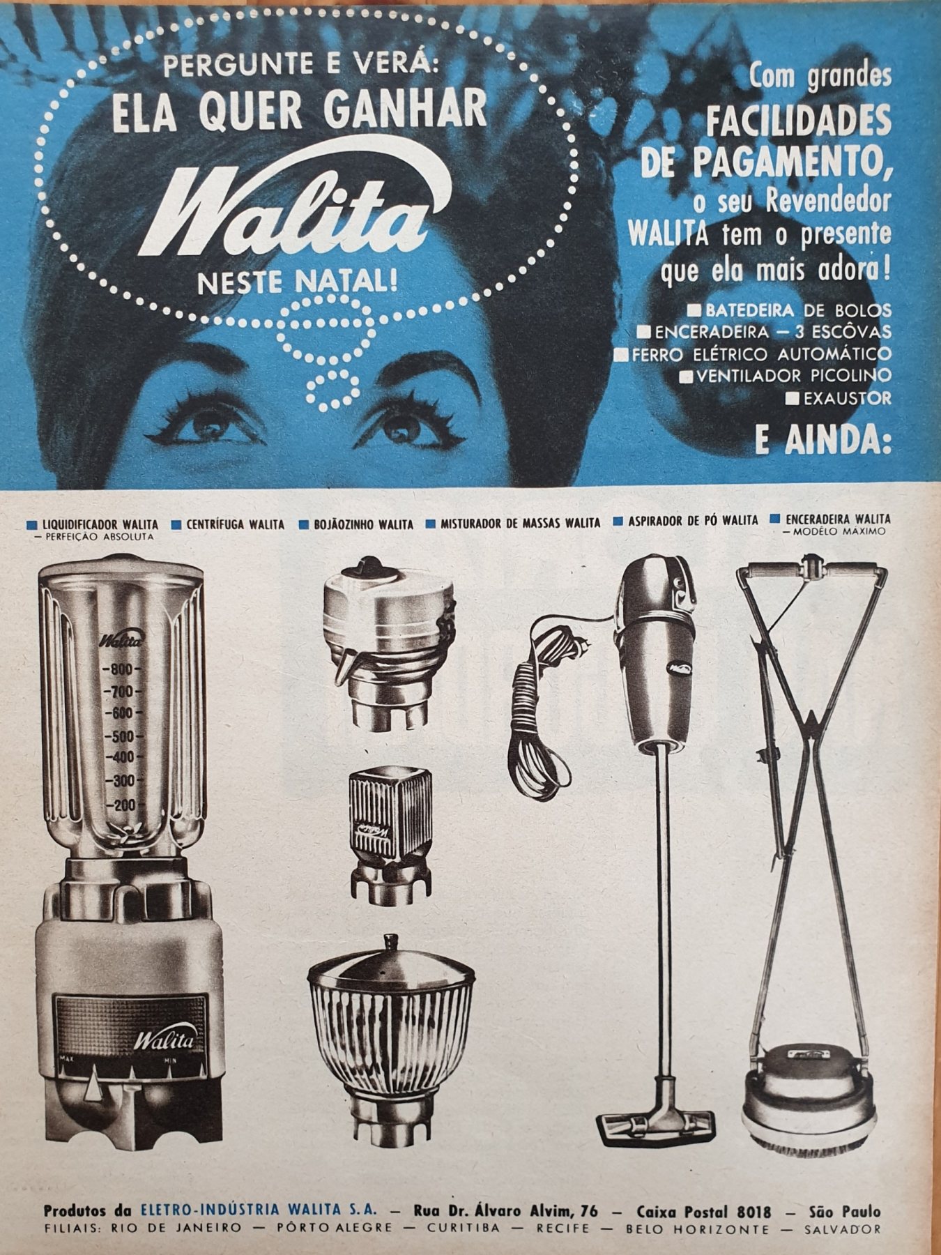 Anúncio antigo de Walita, 1962